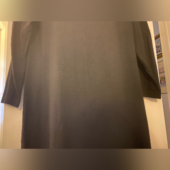 Lord & Taylor Medium Black Turtleneck Cashmere Dress Minimalist Neutral Office - Picture 6 of 13